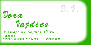 dora vajdics business card